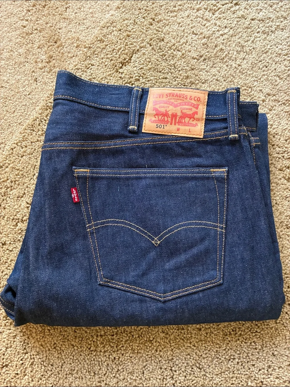 Levi's Men's 501 Jeans in Dark Indigo Blue
